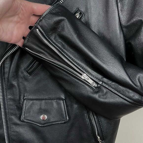 Ladies Leather Moto Jacket Open Road Sz 38 Motorcycle Zip Out Liner Insulated - Picture 6 of 10